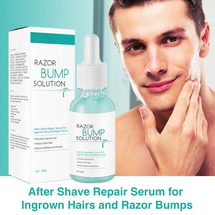 Vablee™ After Shave Serum Razor Bump Solution - Say goodbye to razor bumps and irritated skin with our Razor Bumps Solution. Our natural plant extracts gently moisturize and repair your skin, leaving it soothed, delicate, and smooth. This gentle and moisturizing formula not only cools down inflammation but also prevents future occurrences of razor bumps.